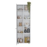 ZUN Hoyt Kitchen Pantry Storage Cabinet With and Five Interior and Exterior Shelves B200P173177