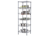 Concise 6 Layers Carbon Steel & PP Storage Rack Silver Gray 23771144