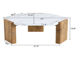 31-inch modern-style hexagonal coffee table,with white marble surface. W1512P415482