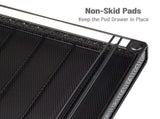 Single Serve Coffee Pod Drawer, 36 Pod Capacity, Metal, 12.75"L x 13"W x 3"H, Black 64942708