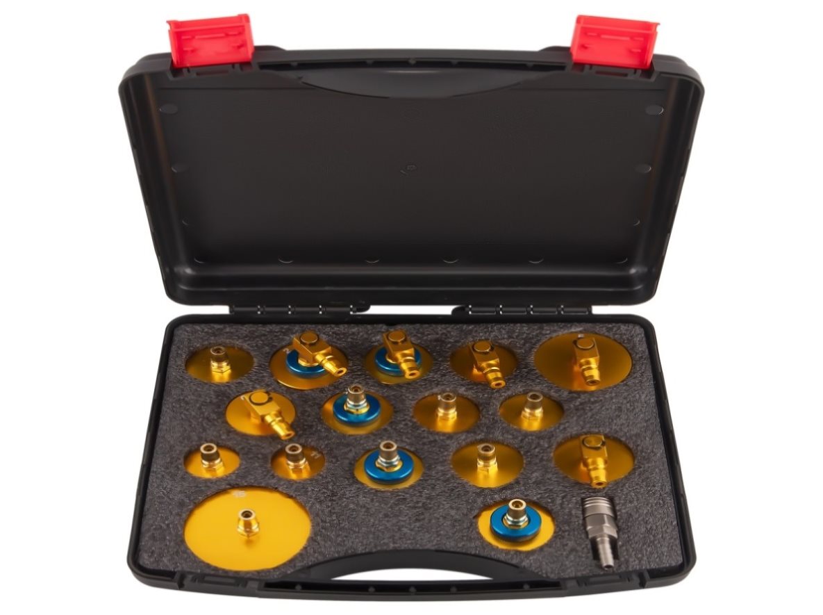 16-Pack Brake Fluid Bleeder Master Cylinder Adapter Set Brake Bleeding ...