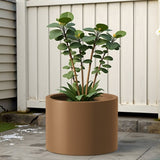 Heavy Duty Corten Steel Round Raised Garden Bed Kit 15.5" Dia. x 20" H. Pre-Rusted Metal Planter W3077P276892