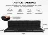 Outdoor Swing Cushions 55 Inch, Waterproof 4" Thick Porch Swing Cushion Replacement with Backrest 67755566