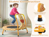 Giraffe Mini Toddler Trampoline with Foam Padded Handle Non-Slip Feet for Indoor Play 59633388