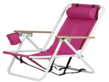 Folding Beach Chair, 4 Position Portable Backpack Foldable Camping Chair with Headrest Cup Holder 95078194