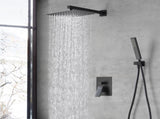 Male NPT Matte Black System, Faucet Set for Bathroom Fixtures with 12 Inch Rain 93928807