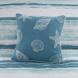 6 Piece Printed Quilt Set with Throw Pillows Aqua King/Cal King B03597638