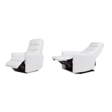 ZUN Bloomy 35.5" High-Back Power Recliner Motion Chair, Chiffon White Boucle B2719P238500