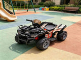 Black 6V Battery-Powered Kids ATV Sturdy 4-Wheel Quad Ride-On Toy with Bright LED Headlights for 40055879