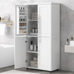 ZUN Tall and Wide Bathroom Floor Storage Cabinet, Bathroom Storage Unit, Freestanding Cabinet with 4 WF323345AAK