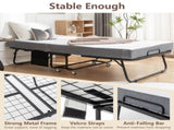 Folding with Mattress and Storage Cover for Adults,Cot Size Guest on Wheels,Protable Folding 00559027