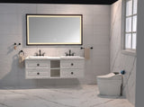 72 x6 Inch LED Bathroom Mirror with Aluminum Frame, Wall Mounted Vanity Mirror, Anti-Fog, Memory, W2287P358704