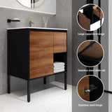 30 inch Freestanding Bathroom Vanity With Gel Sink, Soft Closing Door and 2/3 Soft Closing Drawers W999102639