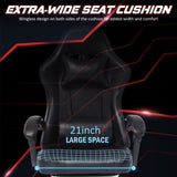 Video Game Chairs for Adults, PU Leather Gaming Chair with Footrest, 360&degSwivel Adjustable Lumbar 14800576
