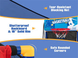 Dual Shot Kids Basketball Arcade Game - 2 Backboards4 PVC BallsPump, 3 Ages, BlackBlueRed 97311836