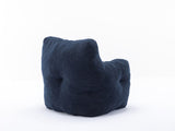 010-Soft Teddy Fabric Tufted Foam Bean Bag Chair With Teddy Fabric Dark Blue W52761254