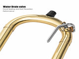 Beginner Jazz B-Flat Tenor Trombone Gold Lacquer W/ Backpack Case Cleaning Kit Gloves 21465000