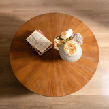 31.50"Vintage Style Bucket Shaped Coffee Table with storage function, for Office, Dining Room and W757119052