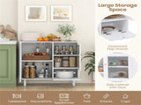 31.5-Inch Freestanding Storage Cabinet with Drawer & Crescent-shaped Flap, Versatile for Kitchen 71445620