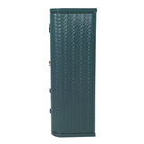 Army Green Wall-Mounted Bathroom Cabinet with Mirror, 2 Mirrored Doors & Open Shelf, Farmhouse Metal W3122P272875