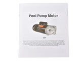 3HP 230V Swimming Pool Motor Single-Speed Square Flange B2844 for Pool and Spa 58267288