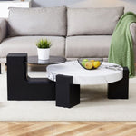 ZUN The detachable double-decker coffee table, the stylish is more precious, and the detachable W1151P184831