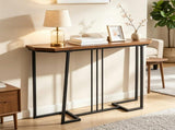 44in Modern Console Sofa Table, Waterproof Scratch-Resistant Top, Sturdy Metal Frame with Anti-Slip 70212505