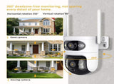 Dual eye gun ball linkage monitoring camera, panoramicdetail dual camera, high-definition security 72676267