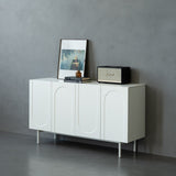 ZUN 4 Door Cabinet, Modern Accent Cabinet, Sideboard Buffet Cabinet, Entryway Cabinet with Storage for W2565P189587