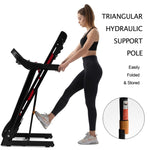 ZUN FFolding Treadmill for Home - 330 LBS Weight Capacity Running Machine with Incline/Bluetooth, 3.5HP 61691586