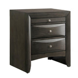 Grey Oak Nightstand with 2 Drawers B062P181317