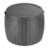 ZUN 36 Gallon Round Deck Box, Thickened Outdoor Storage Box for Patio Furniture, Garden Tools, Pool 03988130