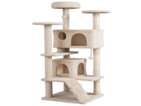 52" Tall Cat Tree Tower with Perches & Condos, Multi-Cat Playground with Scratching Posts 18176917