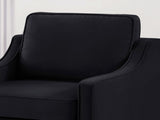 Modern Armchair, Living Room Single Seat Sofa with Wooden Legs, Upholstered Velvet Accent W2186P143466