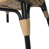 ZUN Patio PE Wicker Egg Chair Model 4 with Natural Color Rattan Beige Cushion and Side Table 63506051