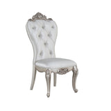 Cream and Golden Ivory Tufted Side Chairs B062P182713