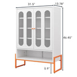 Modern minimalist double door shoe with adjustable mesh doors and high foot hollow storage W1247P257581