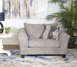 Camero Fabric Pillowback Arm Chair, Gray T2574P195452