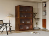 Bookcase Contemporary Closed Back Glass Doors Office Storage Cabinet Floor-to-Ceiling Low Cabinet W331P195805