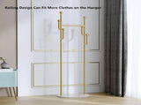 Clothing Rack, Golden Metal Freestanding Heavy Duty Clothes Rack with Marble Base, Multipurpose 17361337
