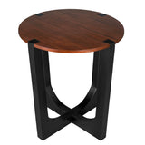 ACACIA SOLID WOOD SIDE TABLE,BROWN & BLACK COLOR N770P269891B