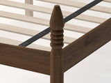 Queen Size Platform Bed Frame, Spindle Bed with Curved Tall Headboard, No Box Spring Needed, Retro 68709127