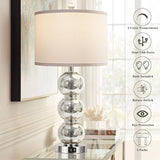 Set of 2 Table Lamps for Living Room Glass Triple-Sphere 27" Tall Table Lamp Contemporary Bedside W3355P391324