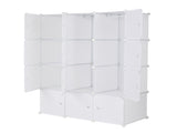 12 Cube Organizer Stackable Plastic Cube Storage Shelves Design Multifunctional Modular Closet 88526165
