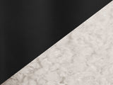 Queen Size Headboard in Black Metal and Cream Sherpa Fabric B202P223759