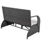 U_STYLE Versatile outdoor loveseat that converts to four seats and a table, suitable for gardens and WF321803AAA