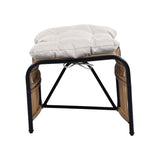 3 Pieces Wicker Outdoor Patio Furniture Set with Lounge Chair, Balcony Chairs Table Set with N780P209442N