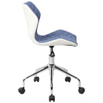 ZUN Modern Height Adjustable Office Task Chair, Blue 58682626