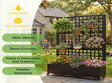 Metal Raised Garden Bed with Wheels and Trellis,73"x47"x16" Planter Box for Climbing Plants, 21836829