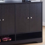 ZUN Organizing Shoe Storage Cabinet with Two Sets of Doors Three Shelves on each side- Red Cocoa B107130881